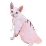 Summer Shirt for Sphynx-Sun Protection T-shirt with Hood