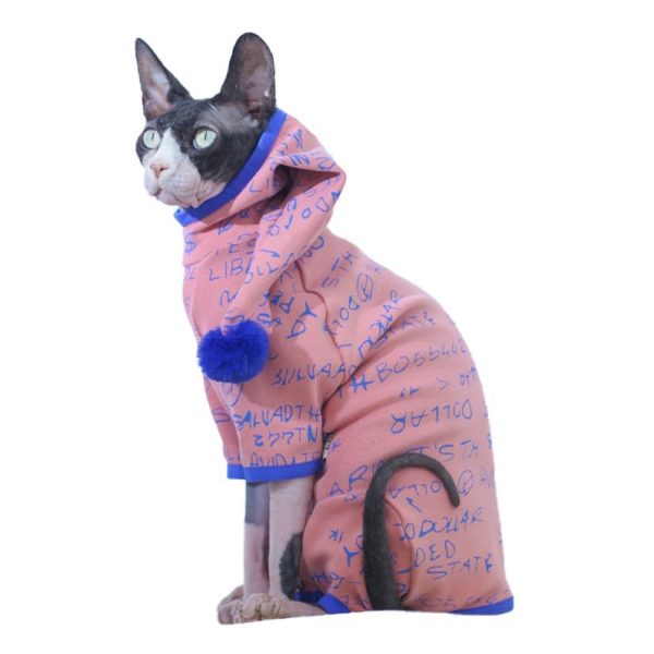 Four-leg Hoodies for Sphynx Cats 3 Colors of The Hoodies for Cats