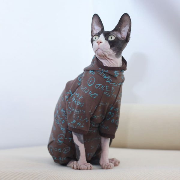 Sudaderas con capucha para gatos Sphynx 3 colores de las sudaderas con capucha para gatos