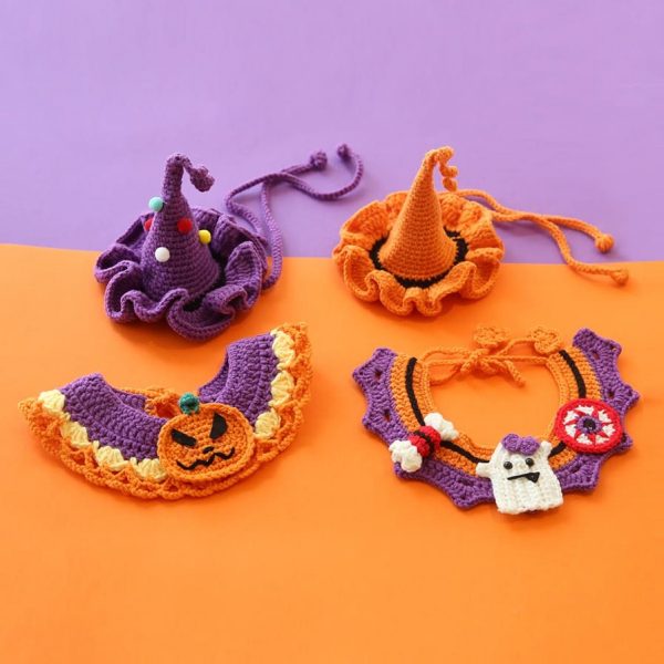 Halloween Crochet Collars Hats