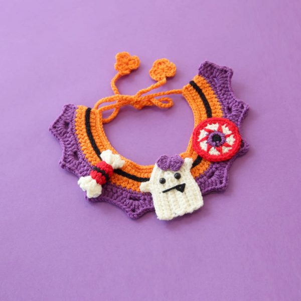 Halloween Crochet Collars Hats for Cats Cute Halloween Accessories