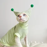 LACOSTE shirt with cap for Sphynx-green