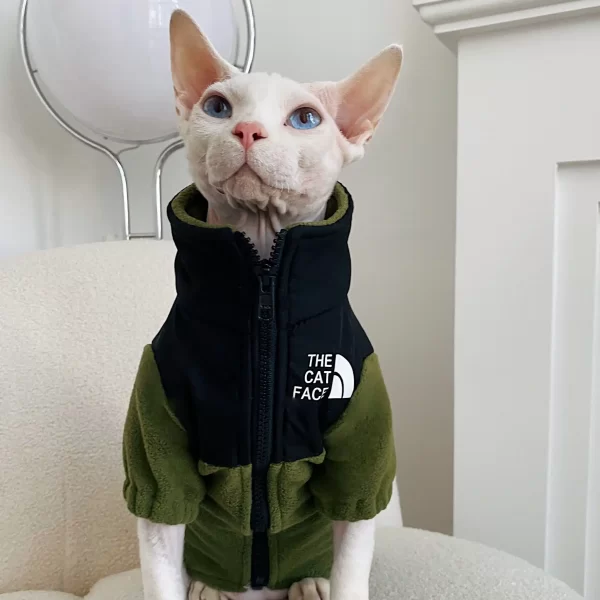 Cat Winter Down Jacket High Collar Zipper Quilted Jacket for Sphynx,  Hairless Cat, Devon Rexcornish Rex, Puffer Jacket for Dog and Cat -   Canada