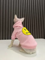 Smiley Face Hoodie for Sphynx