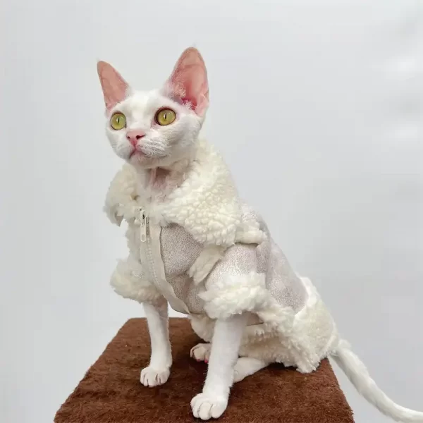 Casaco de pele de veado Sherpa para gato