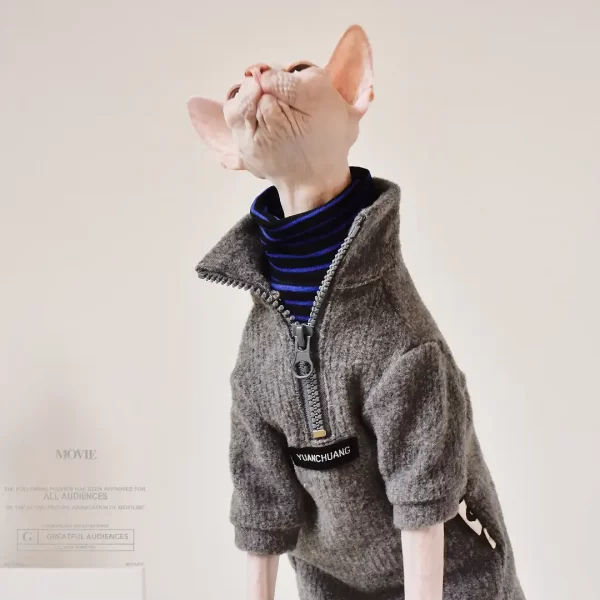 Half Zip Sweater for Sphynx