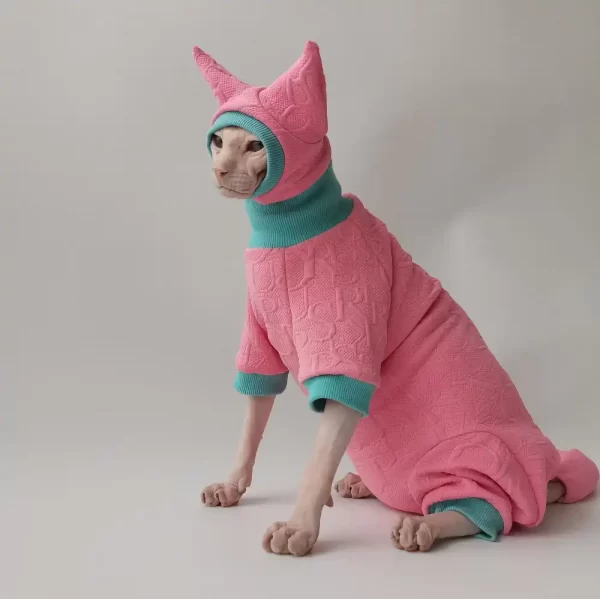 Pink Onesie for Sphynx