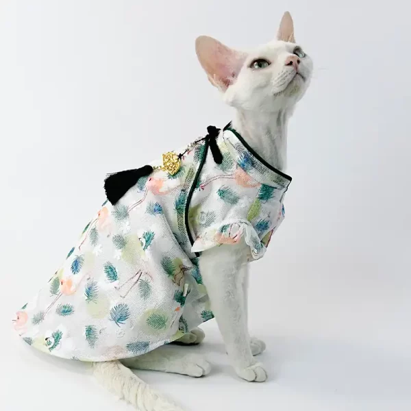 Flamingo Cheongsam for Hairless Cat