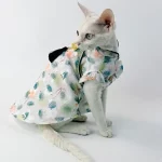 Flamingo Cheongsam for Hairless Cat