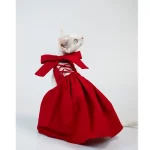 Red Dress with Bow for Hairless Cats