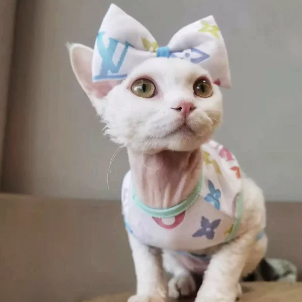 Colorful Louis Vuitton Tank Tops for Cats