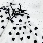 Cotton Gauze Heart Dress for Sphynx