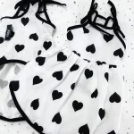 Cotton Gauze Heart Tank Top Dress for Sphynx