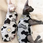 Cow Style Breathable Summer Onesie for Sphynx