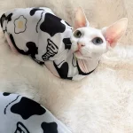 Cow Style Breathable Summer Onesie for Sphynx