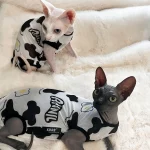 Cow Style Breathable Summer Onesie for Sphynx