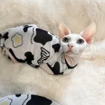 Cow Style Breathable Summer Onesie for Sphynx