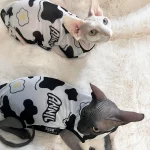 Cow Style Breathable Summer Onesie for Sphynx