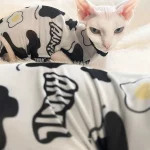 Cow Style Breathable Summer Onesie for Sphynx