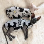 Cow Style Breathable Summer Onesie for Sphynx