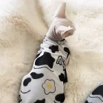 Cow Style Breathable Summer Onesie for Sphynx