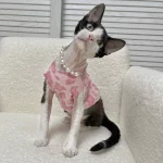 Pink Leopard Tank Tops for Sphynx, Devon Rex