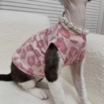 Pink Leopard Tank Tops for Sphynx, Devon Rex