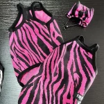 Sexy Zebra Print Tank Top for Sphynx - Pink