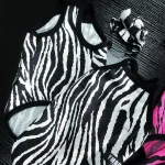Sexy Zebra Print Tank Top for Sphynx - White