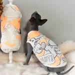 Snoopy Orange Tank Tops for Sphynx