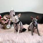 Black Pink Leopard Tank Top Dress for Sphynx