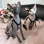 Black Pink Leopard Tank Top Dress for Sphynx