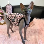 Black Pink Leopard Tank Top Dress for Sphynx