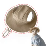 Bucket Hat with Ear Hole for Cats - Apricot