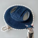 Bucket Hat with Ear Hole for Cats - denim#6
