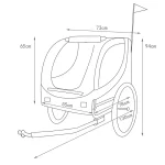 Cat Bike Trailer Stroller, Pet Stroller Bicycle Carrier