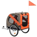 Cat Bike Trailer Stroller, Pet Stroller Bicycle Carrier - Orange