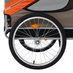 Cat Bike Trailer Stroller, Pet Stroller Bicycle Carrier - Orange