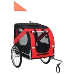 Cat Bike Trailer Stroller, Pet Stroller Bicycle Carrier - Orange