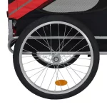 Cat Bike Trailer Stroller, Pet Stroller Bicycle Carrier - Red