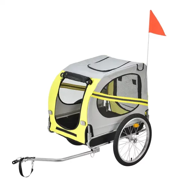 Cat Bike Trailer Stroller, Pet Stroller Bicycle Carrier - Yellow