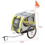 Cat Bike Trailer Stroller, Pet Stroller Bicycle Carrier - Yellow