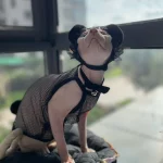 Sexy Black Mesh Tank Top for Sphynx Cat