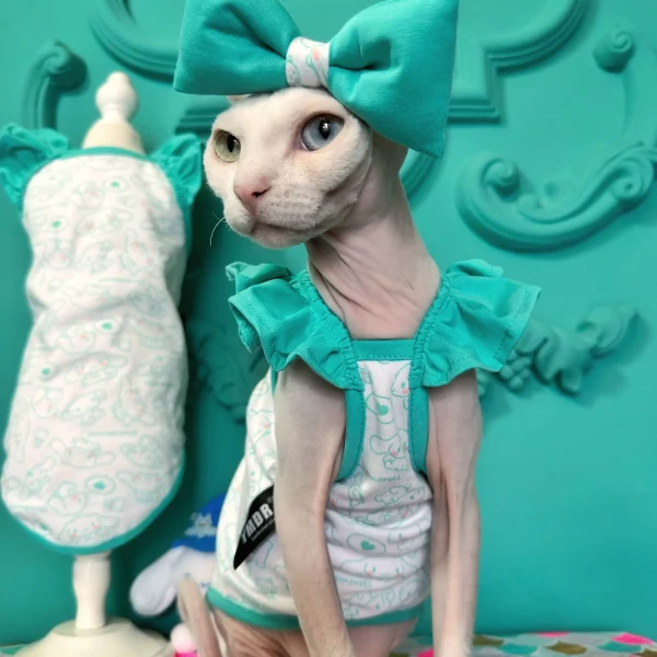 Tiffany Lace Sleeves Tank Tops for Sphynx