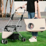 Cat Stroller with Detachable Removable Carrier