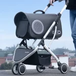 Cat Stroller with Detachable Removable Carrier