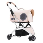 Cat Stroller with Detachable Removable Carrier - Pink