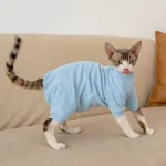 Four-legged Onesies High Elasticity Pajamas for Cats - Blue