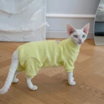 Four-legged Onesies High Elasticity Pajamas for Cats - Yellow
