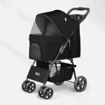 Cat Carrier Stroller Travel Folding Carrier - Black